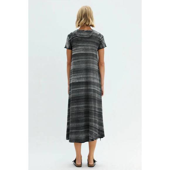 NEW RAQUEL ALLEGRA cocoon dress in brush black - Picture 3 of 4